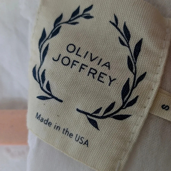 Olivia Joffrey Swiss Dot Maxi Dress Poet Sleeve White Size Small Cotton - Picture 10 of 10